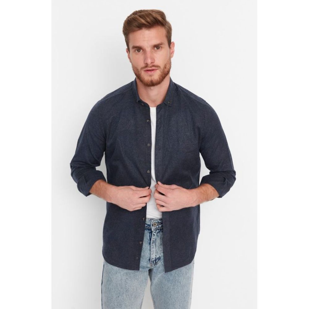 NWT Trendyol Men Slim Button placket Woven Shirt